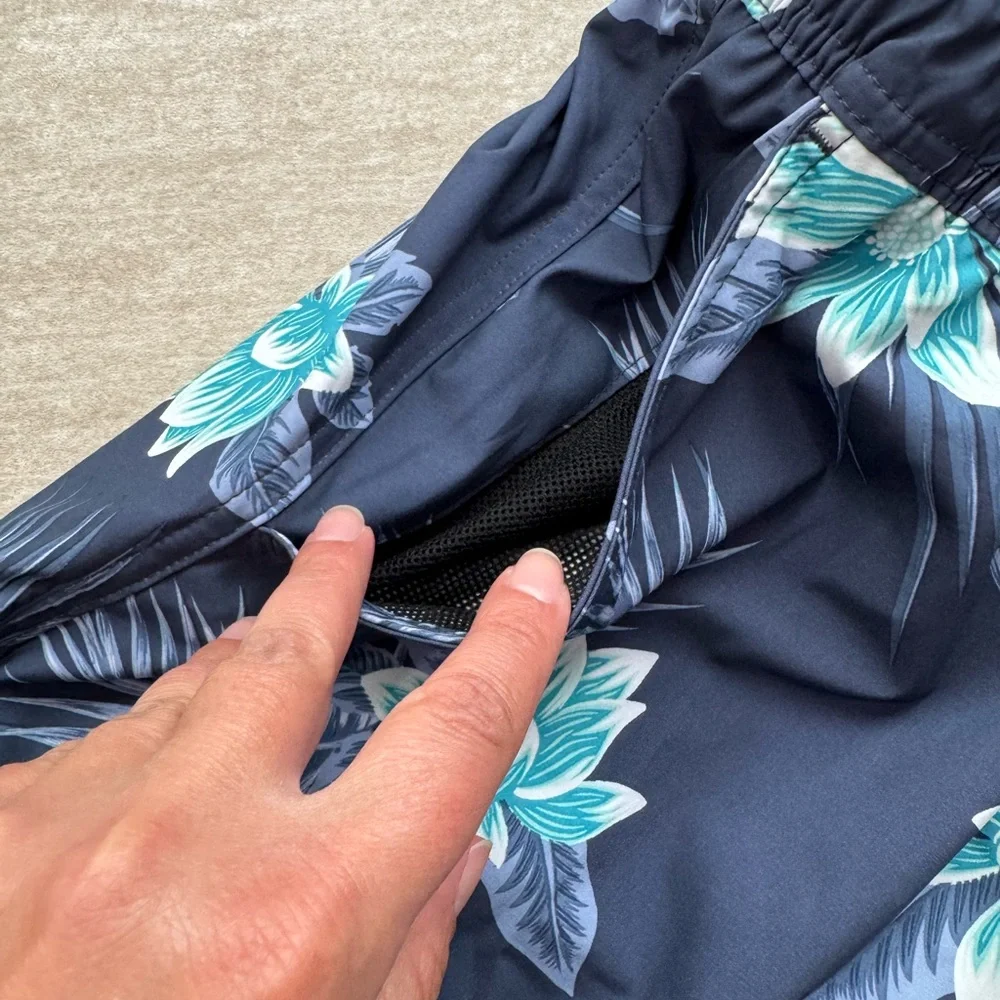 🩳🆕Hurley Men's Navy Floral Board Swim Shorts, XXL🩳